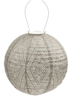 Lumiz Lichterketten & Deko-Leuchten<LED-Solarlaterne ''Ikat Rond'' in Taupe - Ø 30 cm