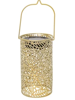 Garden Hero Lichterketten & Dekobeleuchtung|Lichterketten & Deko-Leuchten<LED-Solar-Laterne in Gold - (H)18 x Ø 10 cm