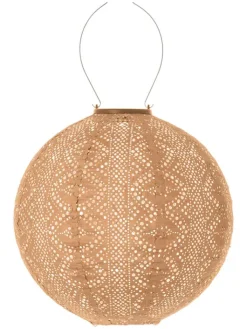 Lumiz Lichterketten & Dekobeleuchtung<LED-Solarlaterne ''Lace Rond'' in Apricot - Ø 30 cm