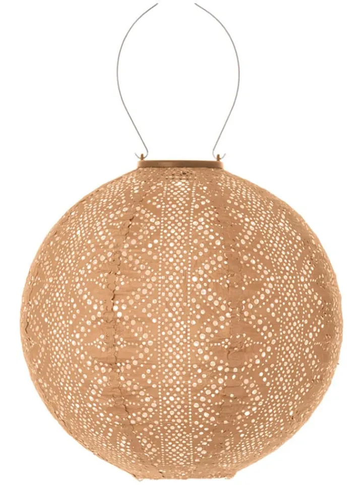 Lumiz Lichterketten & Dekobeleuchtung<LED-Solarlaterne ''Lace Rond'' in Apricot - Ø 30 cm