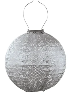 Lumiz Lichterketten & Dekobeleuchtung<LED-Solarlaterne ''Lace Rond'' in Silber - Ø 30 cm