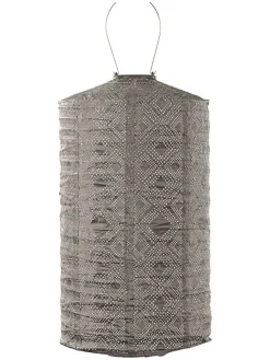 Lumiz Lichterketten & Deko-Leuchten<LED-Solarlaterne ''Mosaic Cylinder'' in Taupe - (H)50 x Ø 28 cm