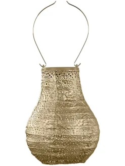 Lumiz Lichterketten & Dekobeleuchtung<LED-Solarlaterne ''Occult Bulb'' in Gold - (H)20 x Ø 16 cm