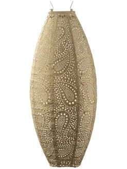 Lumiz Lichterketten & Dekobeleuchtung<LED-Solarlaterne ''Paisley Long Oval'' in Gold - (H)45 x Ø 20 cm