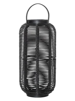 STAR Trading Außenbeleuchtung|Außenleuchten<LED-Solar-Laterne "Runda" in Schwarz - (H)30 x Ø 15 cm