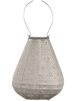 Lumiz Lichterketten & Dekobeleuchtung<LED-Solarlaterne ''Topaze Tulip'' in Taupe - (H)22,5 x Ø 20 cm