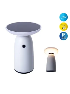 näve Außenbeleuchtung|Außenleuchten<LED-Solarleuchte "Ada" in Weiß - (H)22,5 x Ø 16 cm