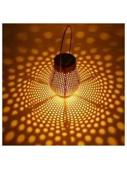 lumisky Außenleuchten|Außenbeleuchtung<LED-Solarleuchte "Doty" in Braun - (H)17 x Ø 13 cm