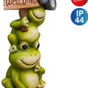 näve Außenleuchten<LED-Solarleuchte "Frosch" in Grün - (B)22,5 x (H)45 x (T)15 cm
