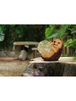 näve Außenbeleuchtung|Außenleuchten<LED-Solarleuchte "Igel" in Hellbraun - (B)14,5 x (H)17 x (T)12 cm