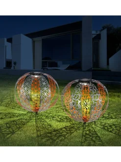 Globo lighting Außenleuchten|Außenbeleuchtung<LED-Solarleuchte in Grau - (H)41 x Ø 30 cm