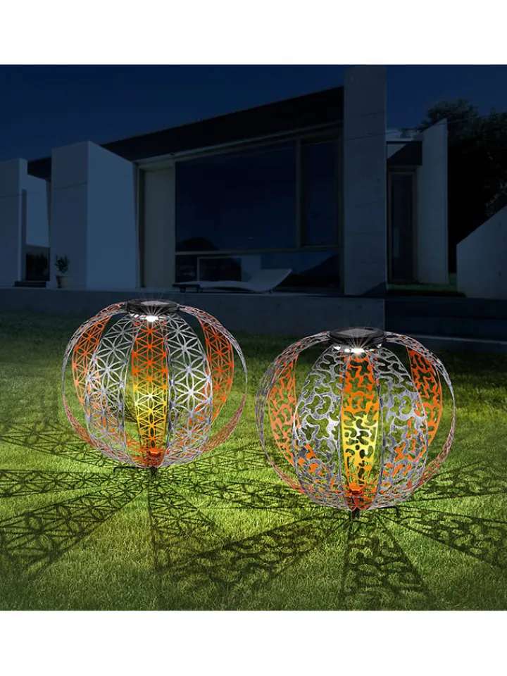 Globo lighting Außenleuchten|Außenbeleuchtung<LED-Solarleuchte in Grau - (H)41 x Ø 30 cm