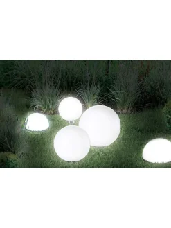 Inkazen Außenbeleuchtung<LED-Solarleuchte in Weiß - (H)10 cm - Ø 30 cm