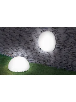 Inkazen Außenbeleuchtung<LED-Solarleuchte in Weiß - (H)10 cm - Ø 30 cm
