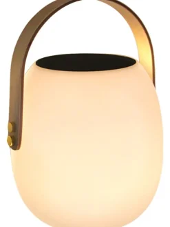 lumisky Außenleuchten<LED-Solarleuchte "Jimmy" in Weiß - (H)34 x Ø 21 cm