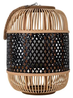 näve Außenbeleuchtung|Außenleuchten<LED-Solarleuchte "Korbinian" in Beige/ Schwarz - (H)31,5 x Ø 23 cm