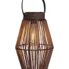 näve Außenbeleuchtung|Außenleuchten<LED-Solarleuchte "Korbinian" in Braun - (H)30 x Ø 18 cm