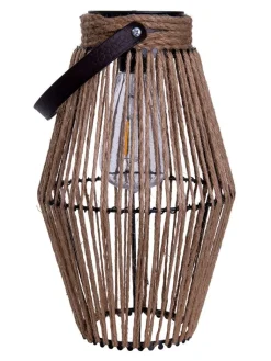 näve Außenbeleuchtung|Außenleuchten<LED-Solarleuchte "Korbinian" in Braun - (H)30 x Ø 18 cm