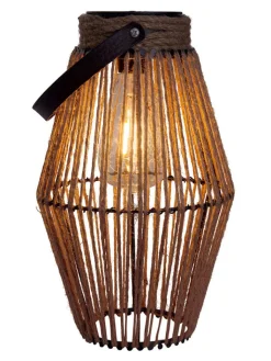 näve Außenbeleuchtung|Außenleuchten<LED-Solarleuchte "Korbinian" in Braun - (H)30 x Ø 18 cm