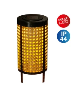 näve Außenleuchten<LED-Solarleuchte "Patti" in Gelb - (H)26 x Ø 12 cm