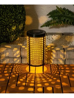 näve Außenleuchten<LED-Solarleuchte "Patti" in Gelb - (H)26 x Ø 12 cm