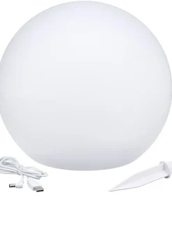 lumisky Außenbeleuchtung|Außenleuchten<LED-Solarleuchte "Solsty" in Weiß - Ø 30 cm