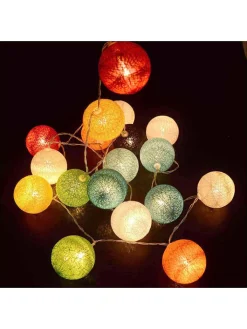 lumisky Außenbeleuchtung|Außenleuchten<LED-Solar-Lichtergirlande "Mimy" in Bunt - (L)380 cm