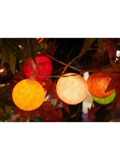 lumisky Außenbeleuchtung|Außenleuchten<LED-Solar-Lichtergirlande "Mimy" in Bunt - (L)380 cm