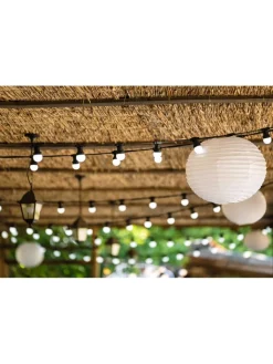 lumisky Außenleuchten|Außenbeleuchtung<LED-Solar-Lichtergirlande "Party" in Warmweiß - (L)570 cm