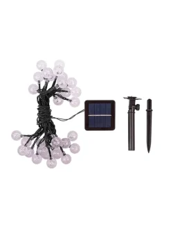 näve Außenleuchten|Außenbeleuchtung<LED-Solar-Lichterkette "Becul" in Warmweiß in Weiß - (L)935 cm