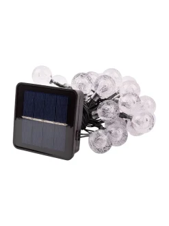 näve Außenleuchten|Außenbeleuchtung<LED-Solar-Lichterkette "Becul" in Warmweiß in Weiß - (L)935 cm