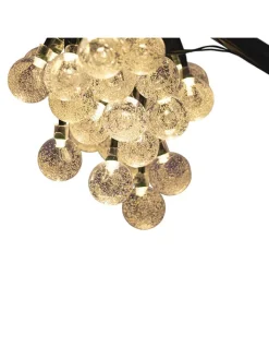 näve Außenleuchten|Außenbeleuchtung<LED-Solar-Lichterkette "Becul" in Warmweiß in Weiß - (L)935 cm