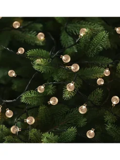 näve Außenleuchten|Außenbeleuchtung<LED-Solar-Lichterkette "Becul" in Warmweiß in Weiß - (L)935 cm