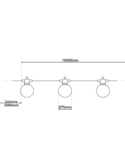 näve Außenbeleuchtung<LED-Solar-Lichterkette "Cadena" in Schwarz/ Transparent - (L)1000 cm