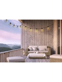 näve Außenbeleuchtung<LED-Solar-Lichterkette "Cadena" in Schwarz/ Transparent - (L)1000 cm