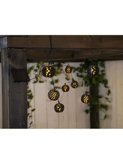 Best Season Lichterketten & Dekobeleuchtung<LED-Solarlichterkette "Flame" in Schwarz - (L)210 cm