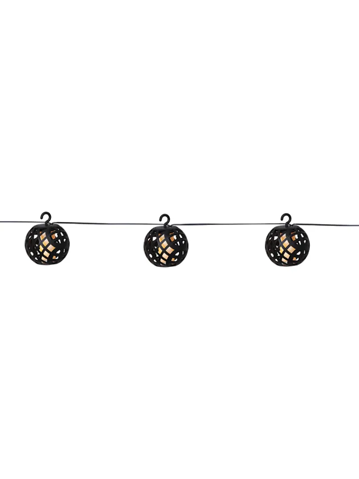 Best Season Lichterketten & Dekobeleuchtung<LED-Solarlichterkette "Flame" in Schwarz - (L)210 cm