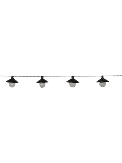 STAR Trading Lichterketten & Deko-Leuchten|Lichterketten & Dekobeleuchtung<LED-Solar-Lichterkette "Globe Shade" in Schwarz - (L)180 cm