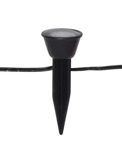 STAR Trading Lichterketten & Deko-Leuchten<LED-Solar-Lichterkette "Mini Spot" in Schwarz - (L)210 cm