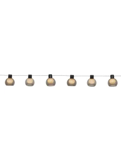 STAR Trading Lichterketten & Deko-Leuchten<LED-Solarlichterkette "Smoky" in Grau - (L)270 cm