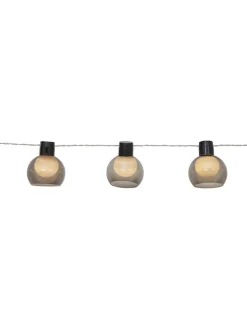 STAR Trading Lichterketten & Deko-Leuchten<LED-Solarlichterkette "Smoky" in Grau - (L)270 cm