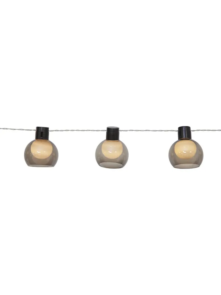 STAR Trading Lichterketten & Deko-Leuchten<LED-Solarlichterkette "Smoky" in Grau - (L)270 cm