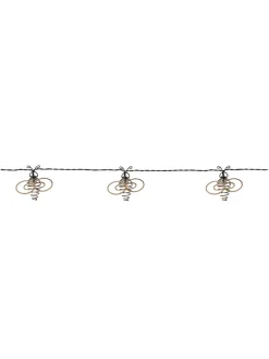 STAR Trading Außenbeleuchtung<LED-Solar-Lichterkette "Wings" in Hellbraun - (L)210 x (B)10 cm