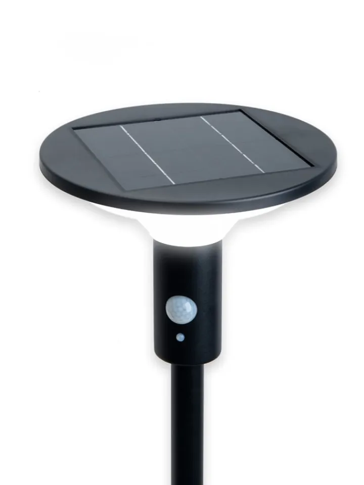 näve Außenleuchten|Außenbeleuchtung<LED-Solarstehleuchte "Nora" in Schwarz - (H)139 x Ø 21 cm