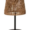 STAR Trading Außenbeleuchtung|Außenleuchten<LED-Solar-Tischleuchte "Cesta" in Hellbraun - (H)48 x Ø 28 cm