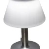 Garden Hero Außenleuchten|Außenbeleuchtung<LED-Solar-Tischleuchte in Weiß/ Silber - (H)28 x Ø 20 cm