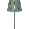 STAR Trading Außenbeleuchtung<LED-Solar-Tischleuchte "Sola" in Grün - (H)35 x Ø 15 cm