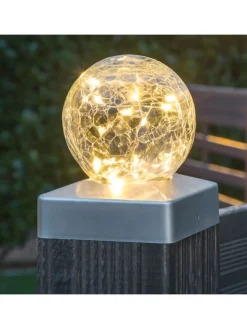 Garden Hero Außenleuchten<LED-Solar-Zaunleuchte in Warmweiß - (B)10,5 x (H)12,5 x (T)10,5 cm