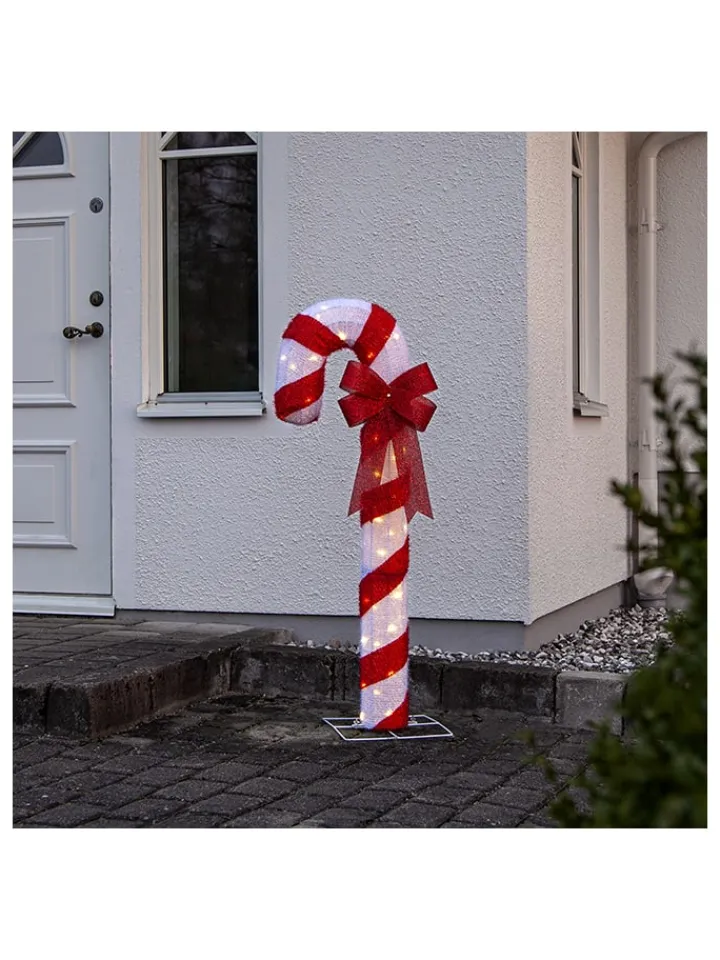 STAR Trading Stehleuchten<LED-Standleuchte "Candycane" in Rot/ Weiß - (H)120 cm