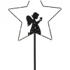 STAR Trading Stehleuchten<LED-Standleuchte "Glimta" in Schwarz/ Hellbraun - (H)42 cm
